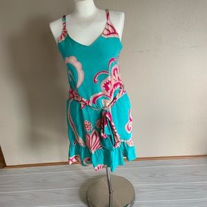 NWT Britt Ryan turquoise blue silk dress size 4
